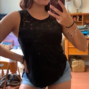 Black tank top